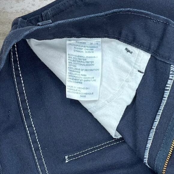 Vintage Dickies Carpenter Pants Navy Blue Relaxed ]Dungarees Work Painters 90s - Picture 4 of 4